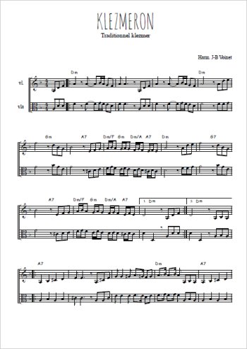 Téléchargez la partition de Klezmeron